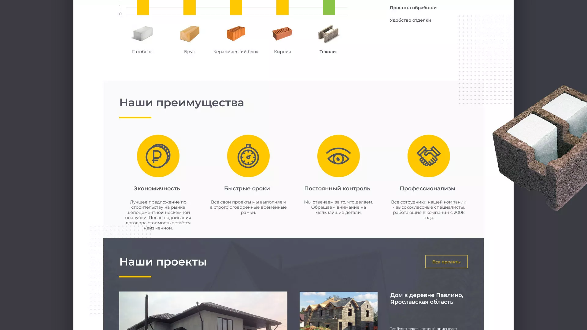 Создание сайта для строительной компании «ЭКОДОМ» в Алатыре