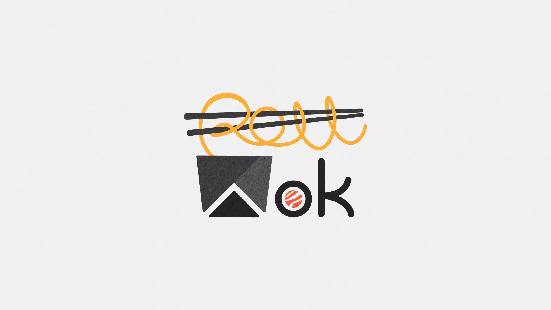Разработка логотипа суши-бара «Roll Wok Club» в Алатыре